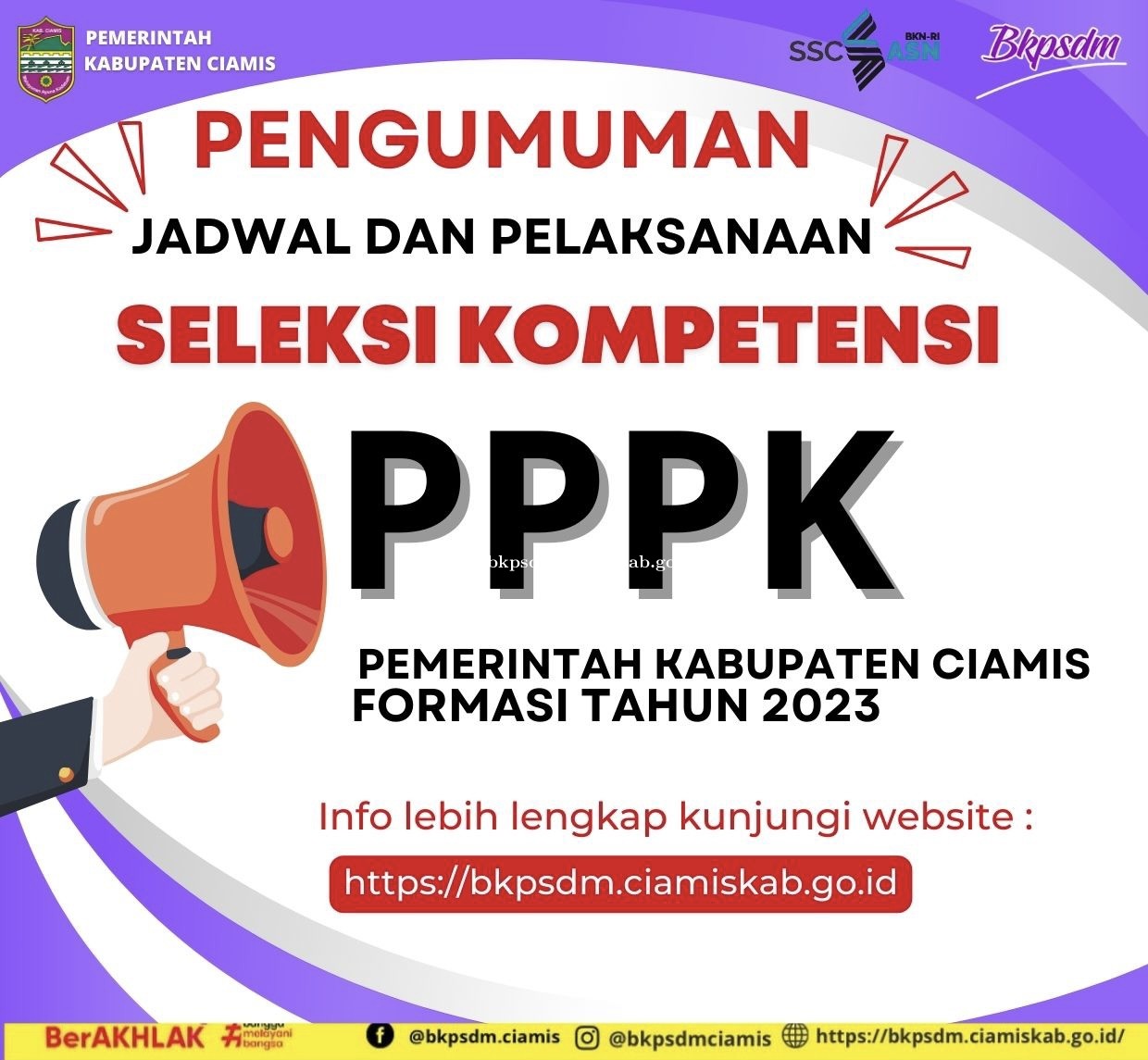 JADWAL SELEKSI KOMPETENSI PPPK FORMASI TAHUN 2023